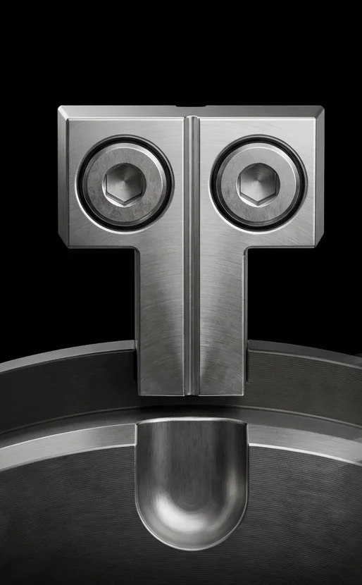 Grooved pointer and recessed wear notch of the MALMEDIE Wear Indicator