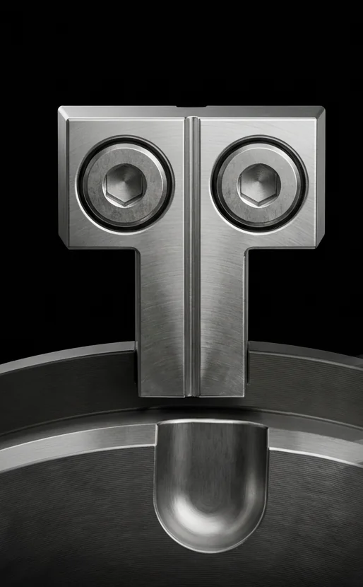 Close-up of the MALMEDIE Wear Indicator pointer in the wear notch